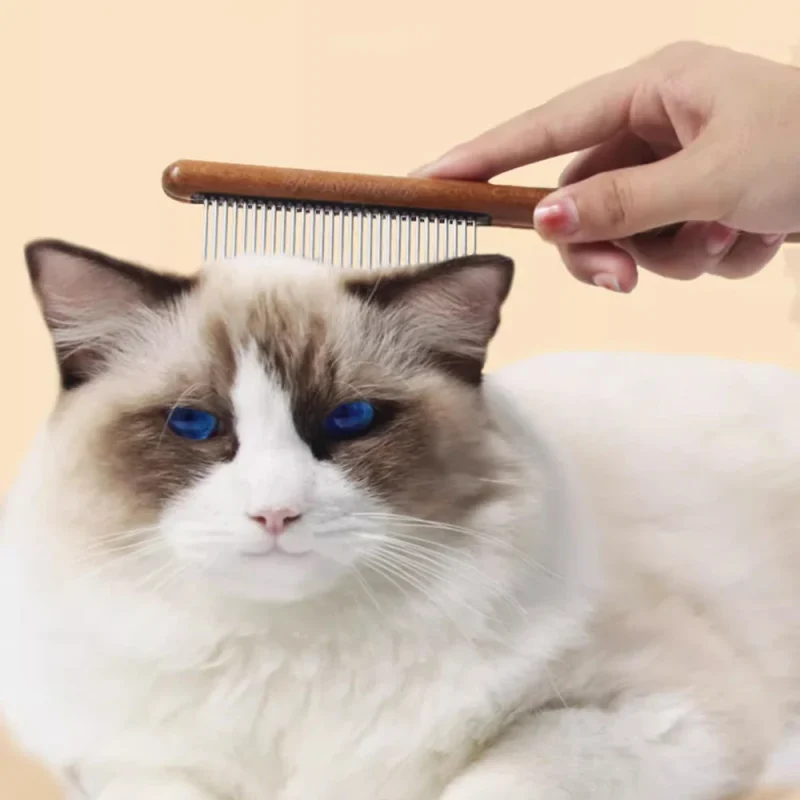 Cat Comb Cat Comb Brush Long Hair Cat Needle Comb Open Knots To Remove Floating Hair Accessories Pet Row Comb 2