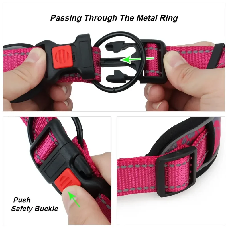 Medium Big Dog Collar Comfortable Soft Neck Adjustable Widen Thicken Reflective Durable for Large Dogs Walk Pet Collar 5