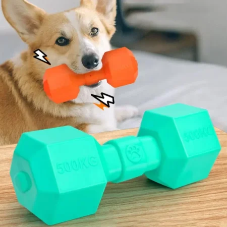 TPR Dumbbell Dog Toy Pet Nibbling Training Squeaky Toy for Playing and Interacting with Dogs Puppy Grinding Teeth Cleaning Stick 1