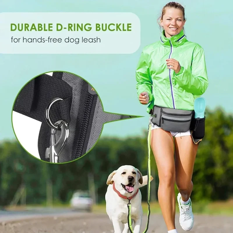 Dog Training Walking Bag Hand Free Treat Pouch Running Waist Bag Pet Puppy Train Snack Feeder Pocket Dog Bowls Water Cup Bags 5