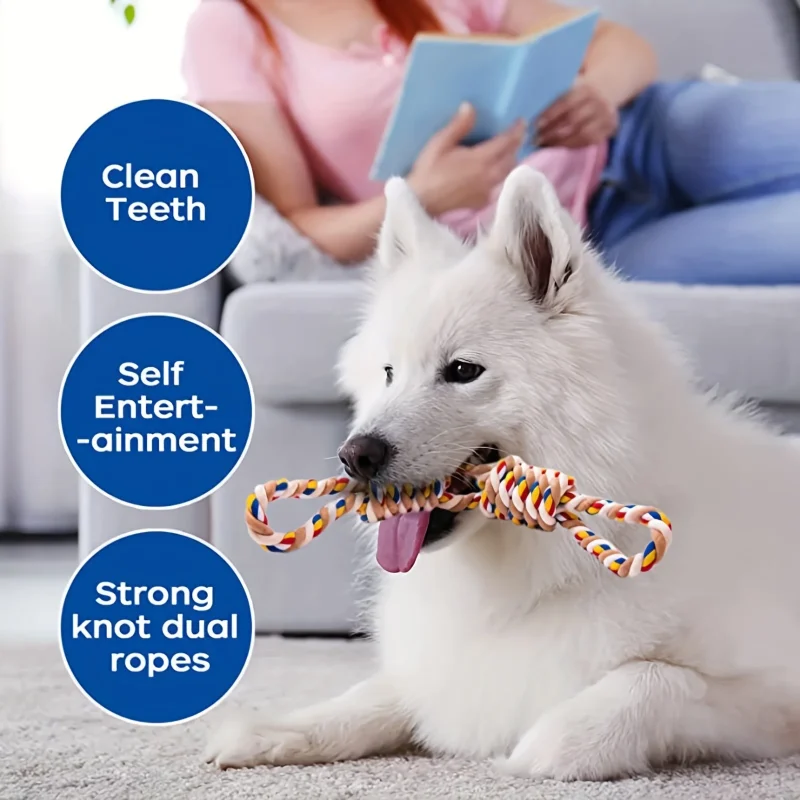 Pet Indestructible Toy For Medium Large Dogs Tough Nature Cotton Rope Puppy Toy Dog Antistress Fidget Toy Dog Toothbrush 5