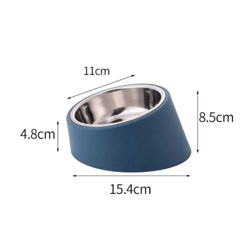 Anti Rollover Dog Feeder New Anti Overturning Large Capacity Neck Protection Bowl Durable Stainless Steel Cat Bowl 6