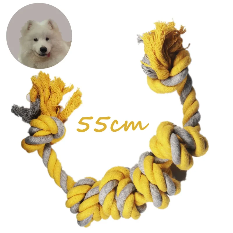 Rope Toy for Large Dogs, Pet Toothbrush, Bite Resistant, Cotton Interactive Training Stick, Knot Rope Toys, Pet Accessories 4