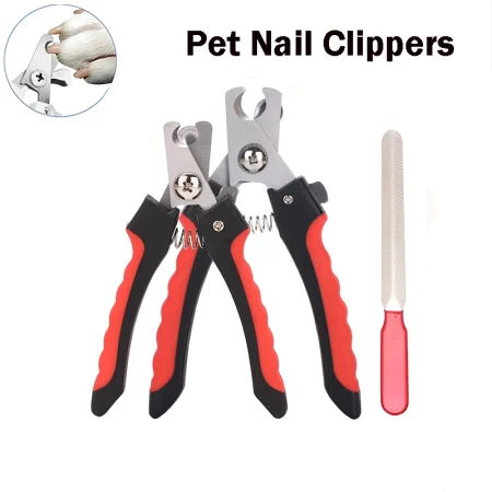 Pet Nail Clippers with Sickle Large Dog Nail Clippers Stainless Steel Grooming Scissors Nail Clippers Multifunctional Teddy Cat 1