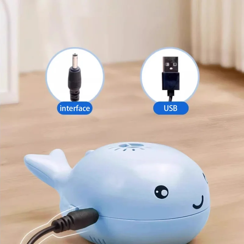 Electric Floating Ball Cat Toy - Whale - shaped, USB - powered, Dual - function Fan, Portable & 3C Certified Pet Toy 5