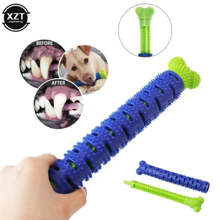 Dog Tooth Grinding Stick Food Grade Cleaning Massager Rubber Tooth Brush Chewing Toy Teeth Cleaning Pet with Slight Bite Force