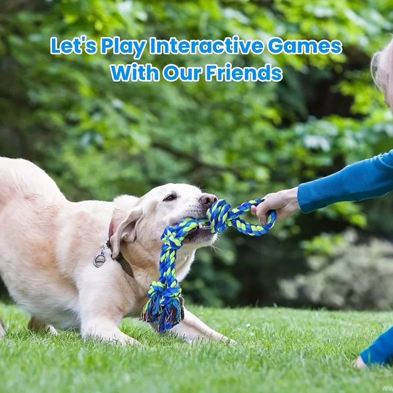 Knot Dog Toys Indestructible Durable Dog Chew Toys Tug Of War Interactive Toys Suitable For Medium And Large Dogs Pet Supplies 4