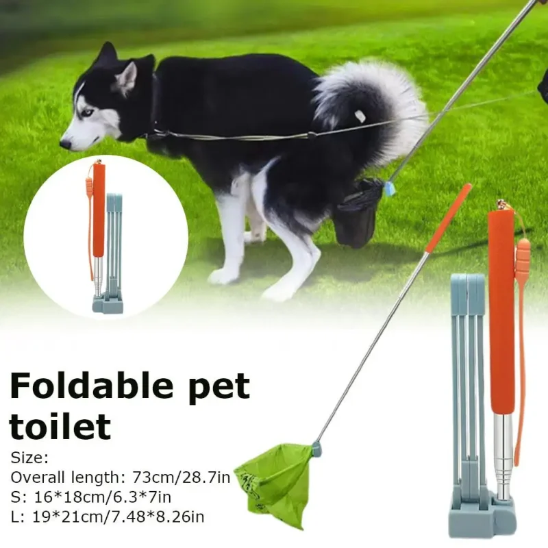 28.7-inch Long Handle Stainless Steel Dog Cat Pet Poop Scoop Garbage Grabber Dirt Picker Environmentally Friendly Clean Pet 2