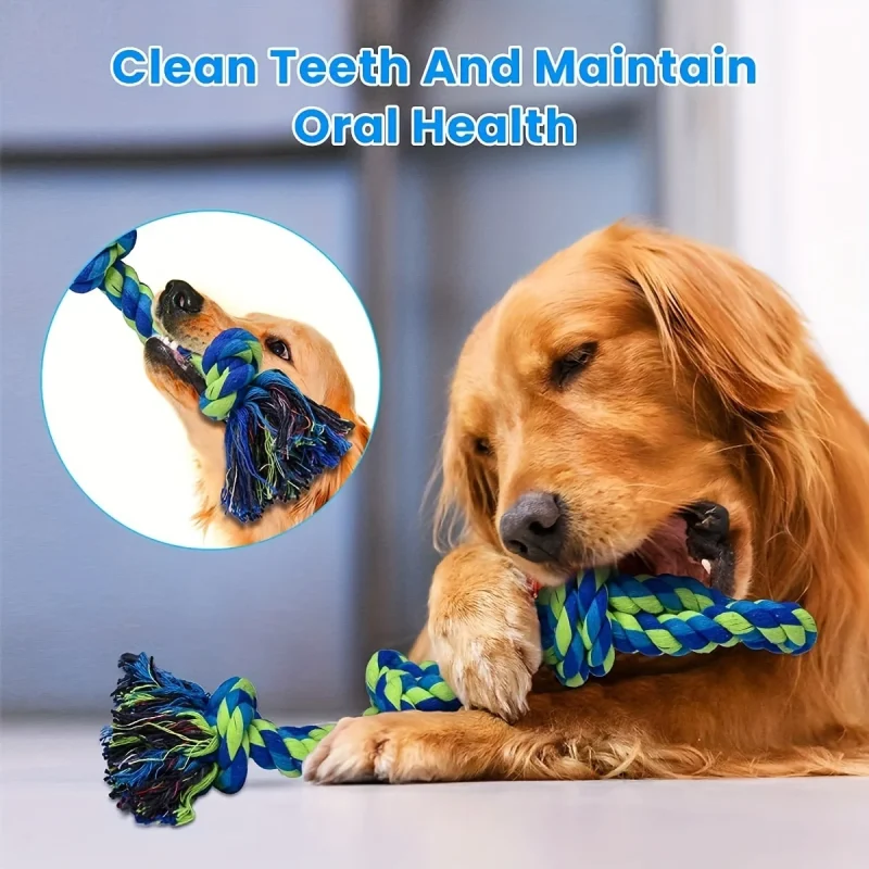 Knot Dog Toys Indestructible Durable Dog Chew Toys Tug Of War Interactive Toys Suitable For Medium And Large Dogs Pet Supplies 3