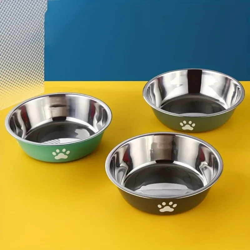 Stainless Steel Dog Bowl Sturdy Dog Food Bowl with Anti Slip Bottom Suitable for Feeding and Drinking Water 2