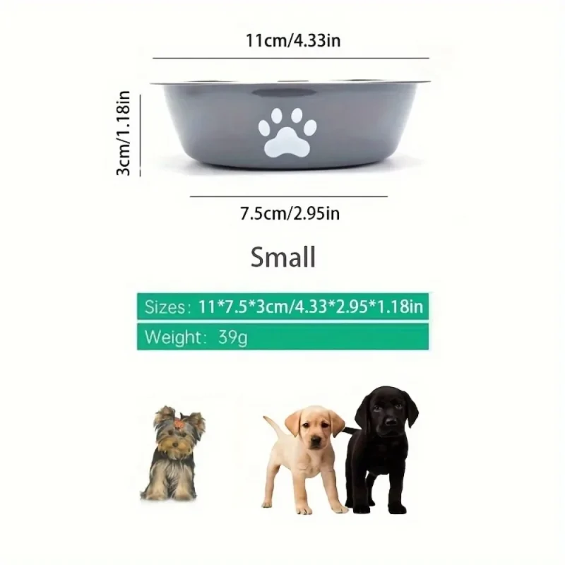 Stainless Steel Dog Bowl Sturdy Dog Food Bowl with Anti Slip Bottom Suitable for Feeding and Drinking Water 3