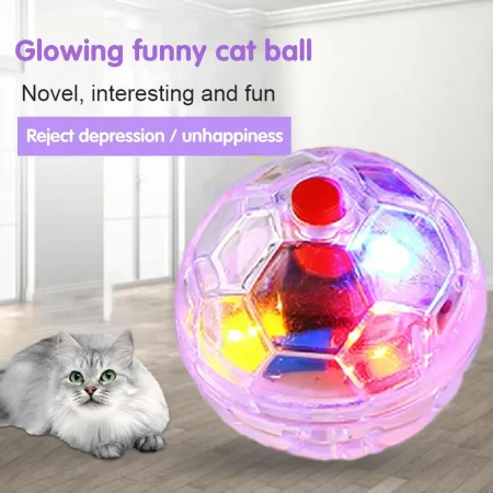 Glowing Funny Interactive Cat Ball Toy Up Motion Balls Toy Paranormal Equipment Ghost Toy Light Pet Ball Flash Hunting Motion 1