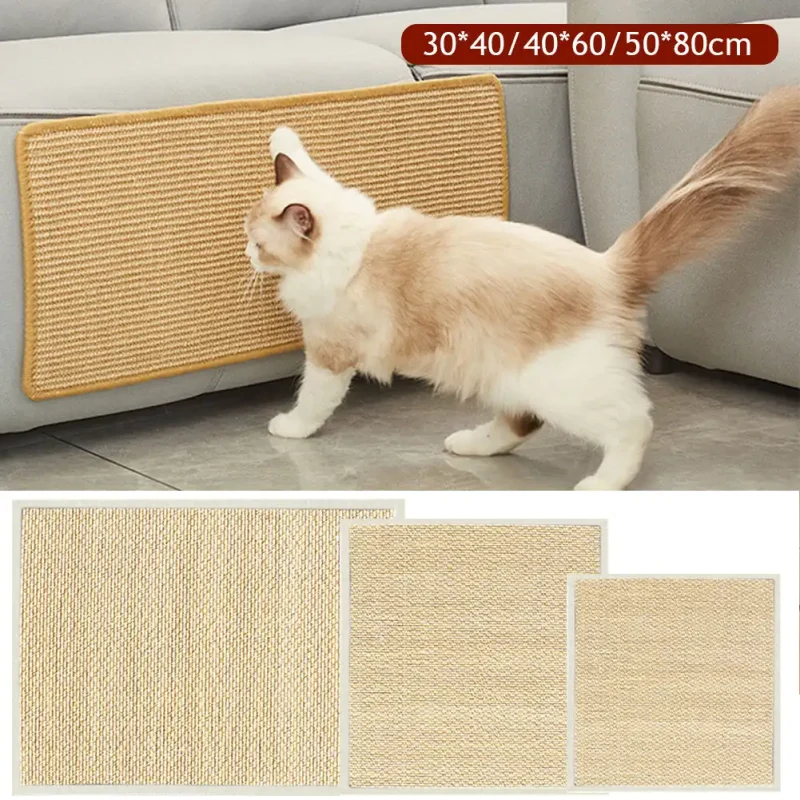 Strong Bamboo Cat Scratch Mat Wall Sofa Protection Cat Scratch Board Pad Cat Paws Sharpen Mats Massage Self Wear-resistant Mat 4