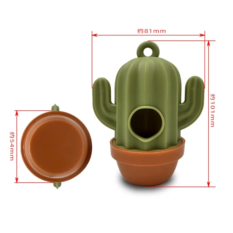 Pet Garbage Pickup Bags Dispenser Dog Accessories Outdoor Portable Cactus Pet Toilet Bag Cute Cactus Type For Pet Waste Bags 5